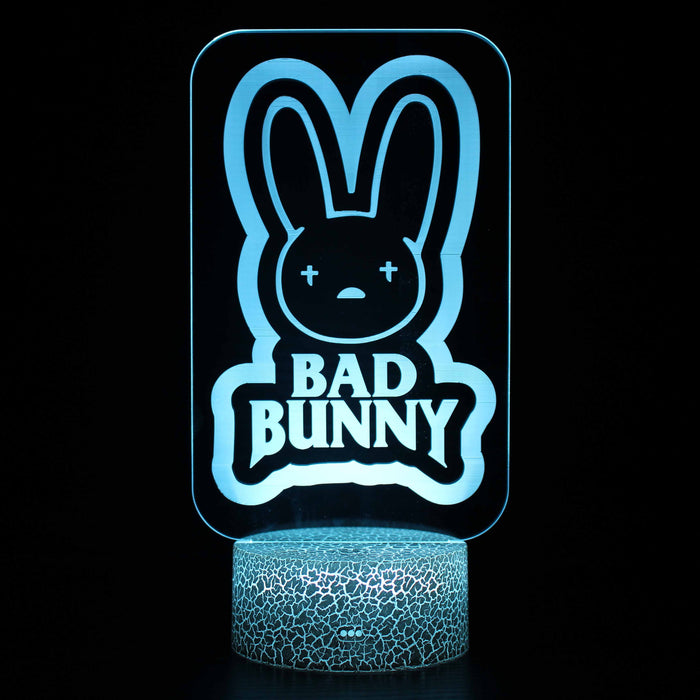 Bad Bunny Famous Singer 3D Optical Illusion Lamp