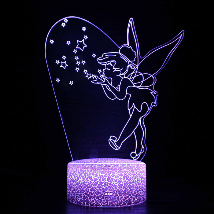 Tinkerbell Fairy Dust 3D Optical Illusion Lamp