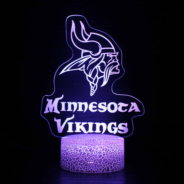 Minnesota Vikings 3D Optical Illusion Lamp