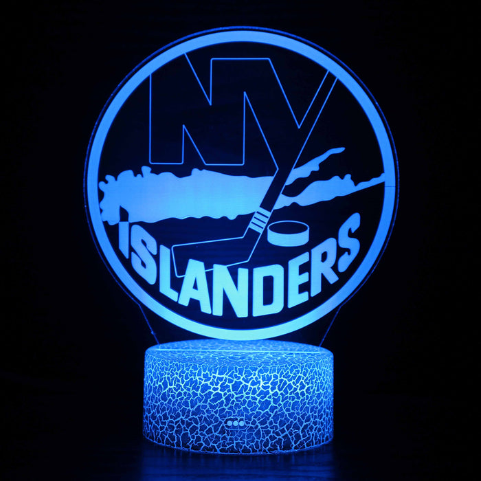 New York Islanders Hockey Team 3D Optical Illusion Lamp