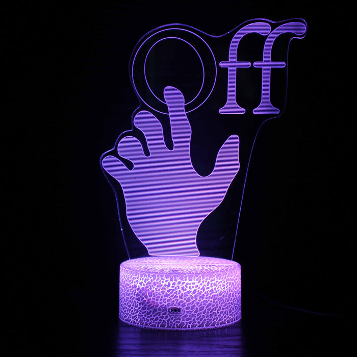 Off Grip Hand Gesture 3D Optical Illusion Lamp