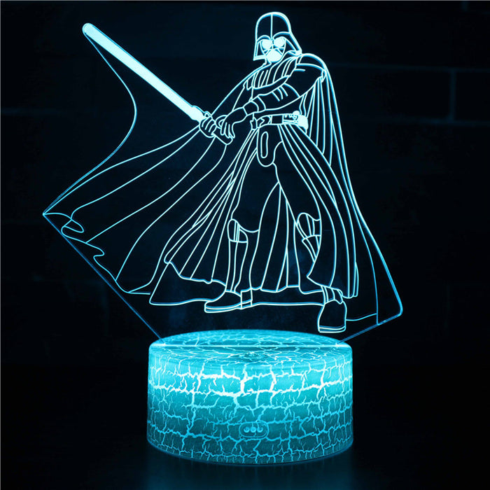 Star Wars Darth Vader Character 3D Optical Illusion Lamp