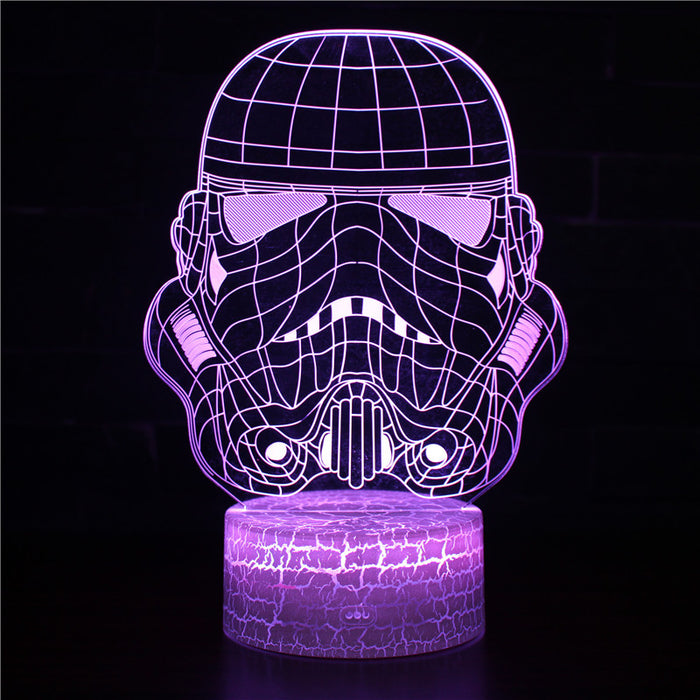 Star Wars StormTrooper Helmet 3D Optical Illusion Lamp