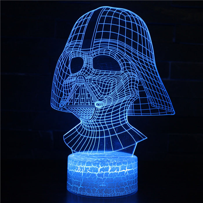 Star Wars Darth Vader helmet 3D Optical Illusion Lamp