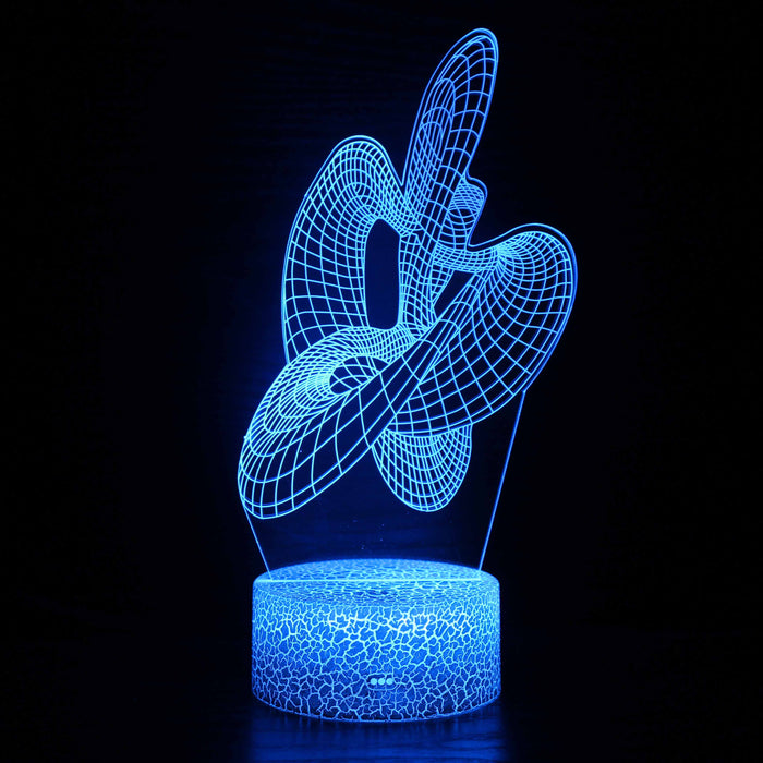 Abstract Ribbon Knot 3D Optical Illusion Lamp