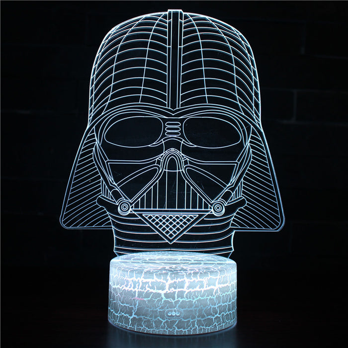 Star Wars Darth Vader Helmet 3D Optical Illusion Lamp