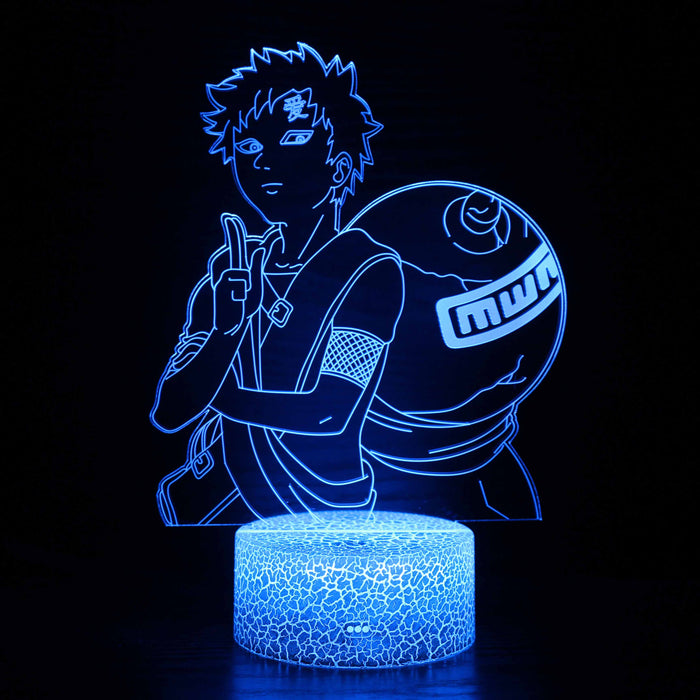 Naruto Gaara Character 3D Optical Illusion Lamp