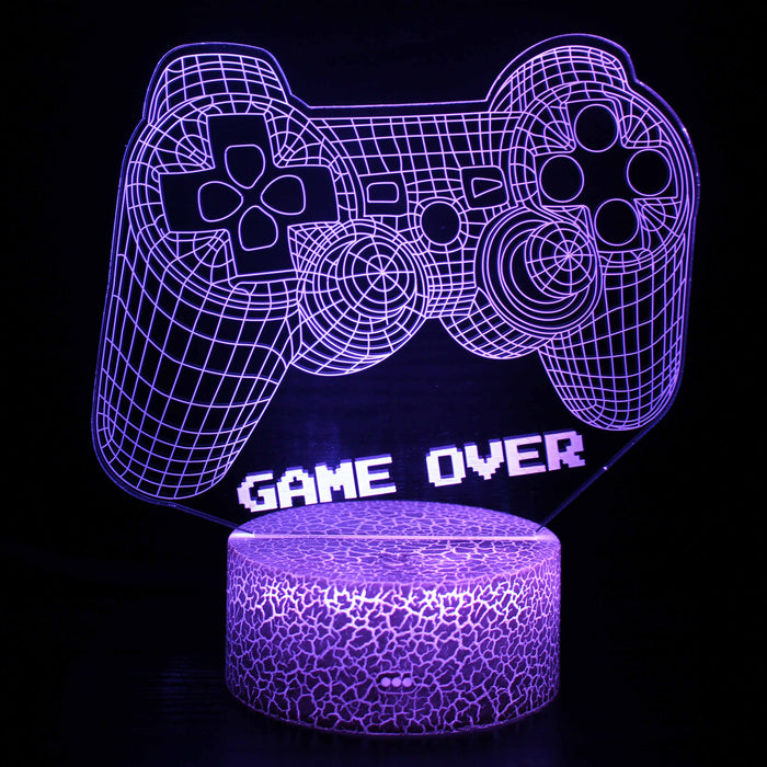 PlayStation Game Over 3D Optical Illusion Lamp