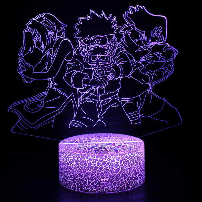 Naruto Squad Character 3D Optical Illusion Lamp
