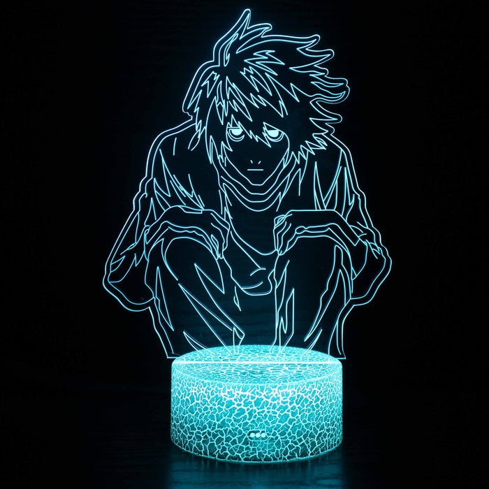 Death Note L Lawliet Anime Cartoon Optical Illusion Lamp