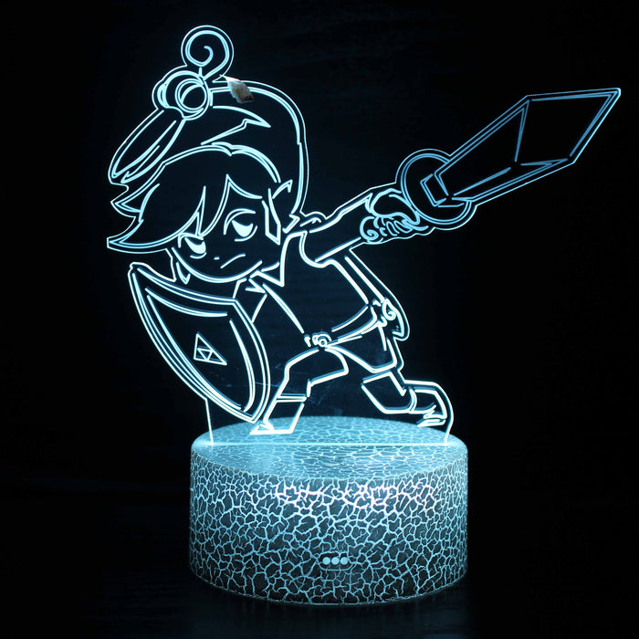 Cute Legend of The Zelda Cartoon Optical Illusion Lamp