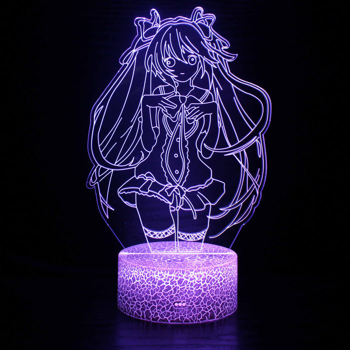 Hatsune Miku Anime Cartoon Optical Illusion Lamp