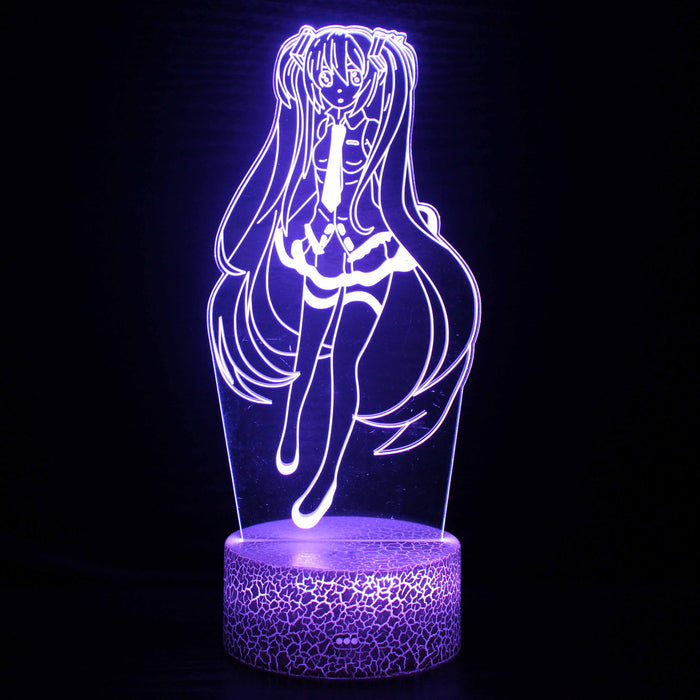 Hatsune Miku 2 Anime Cartoon Optical Illusion Lamp