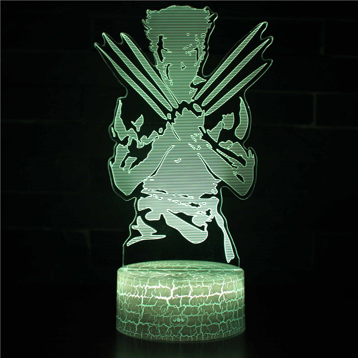 Wolverine 3D Optical Illusion Lamp