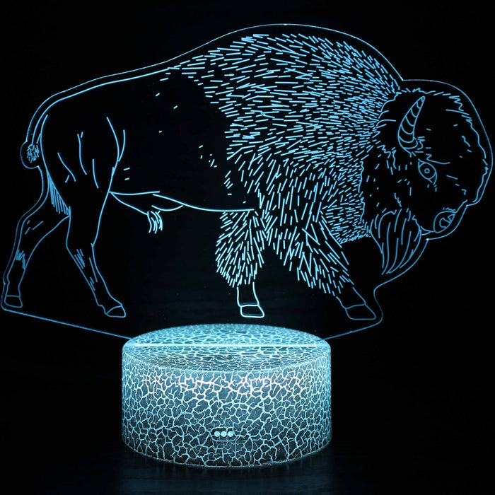 Buffalo 3D Optical Illusion Lamp