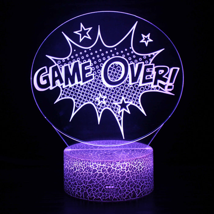 Game Over! 3D Optical Illusion Lamp