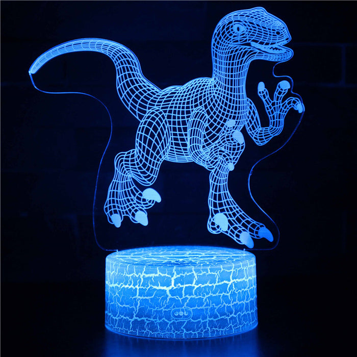 Realistic Dinosaur 3D Optical Illusion Lamp