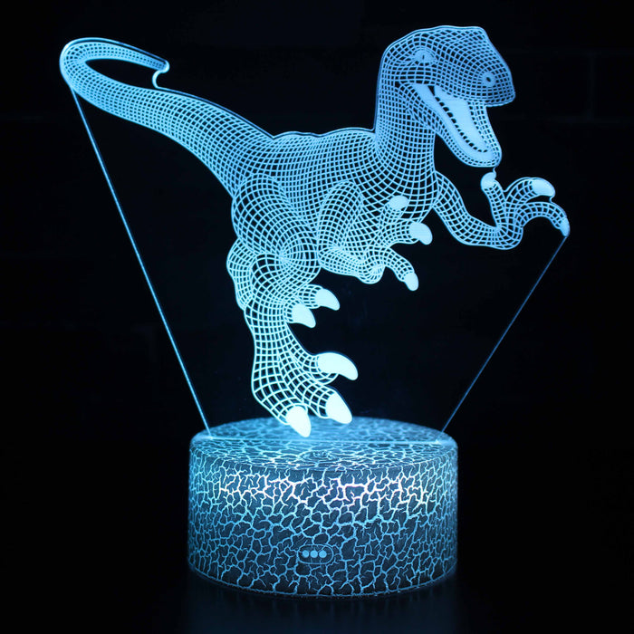 Realistic Dinosaur 3D Optical Illusion Lamp