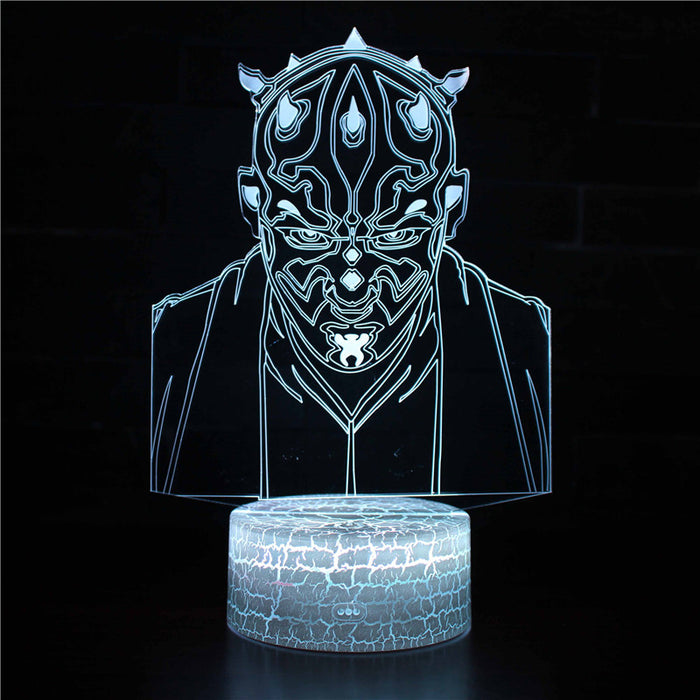 Abstract Devil Warrior Optical Illusion Lamp