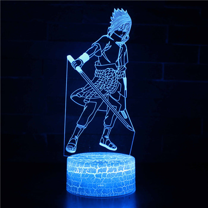 Naruto Sasuke Character 3D Optical Illusion Lamp