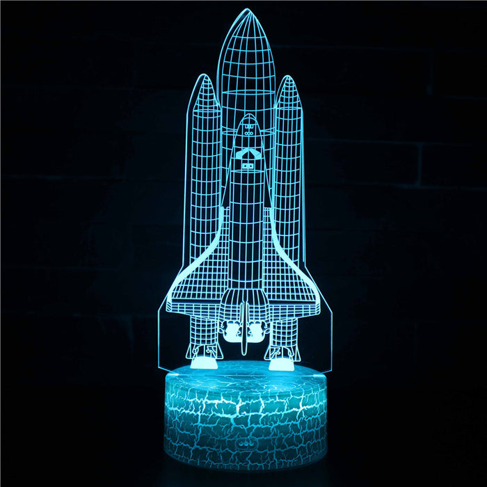 Spaceship 3D Optical Illusion Lamp