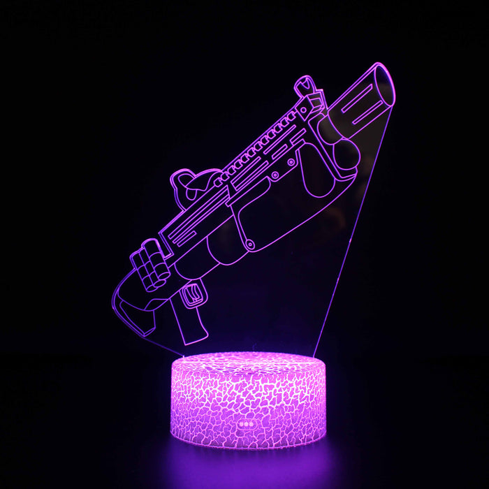 Fortnite Shotgun 3D Optical Illusion Lamp