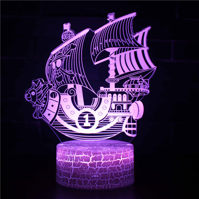 One Piece Ship 3D Optical Illusion Lamp
