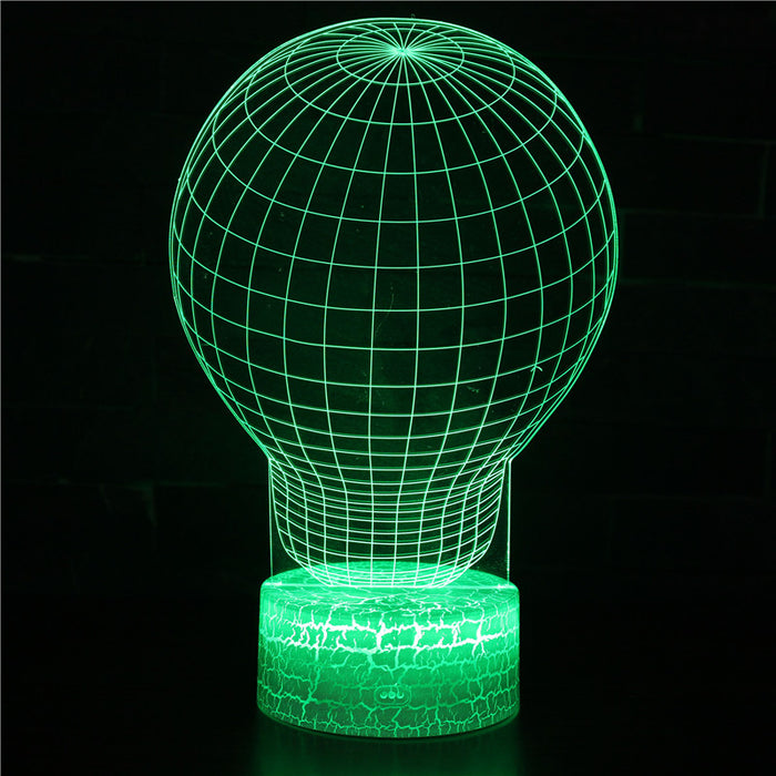 Green Abstract Bulb 3D Optical Illusion Lamp