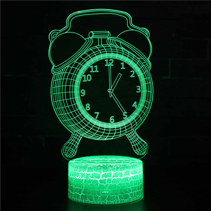 Alarm Clock 3D Optical Illusion Lamp