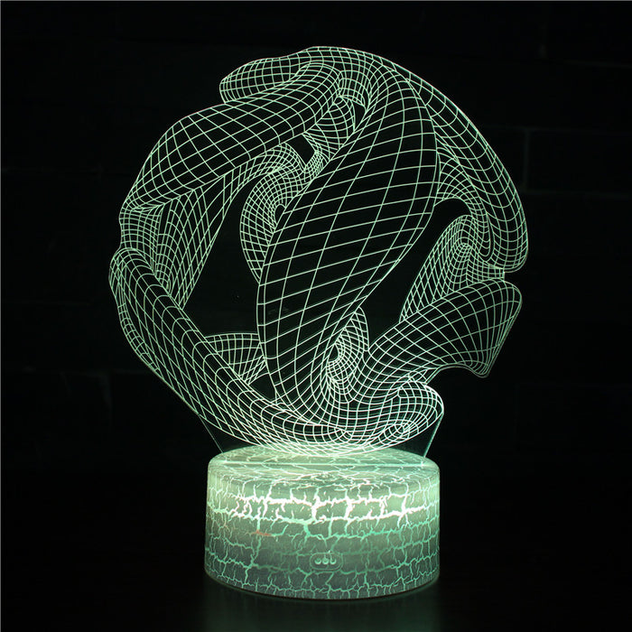 Abstract Sphere Maze 3D Optical Illusion Lamp