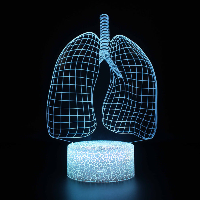 Human Lungs Biology 3D Optical Illusion Lamp