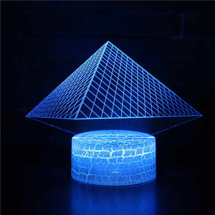 Louvre Museum Building 3D Optical Illusion Lamp