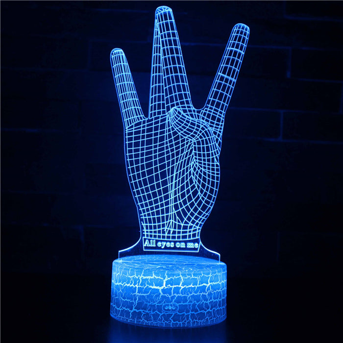 West Coast Tupac Hand Gesture 3D Optical Illusion Lamp