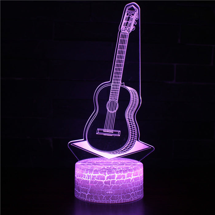 Acoustic Guitar 3D Optical Illusion Lamp