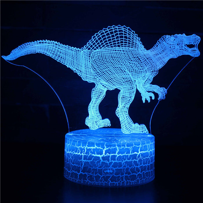 Realistic Spinosaurus Dinosaur 3D Optical Illusion Lamp
