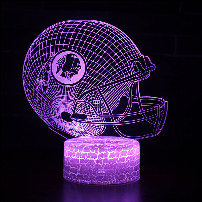 Washington Football Helmet 3D Optical Illusion Lamp