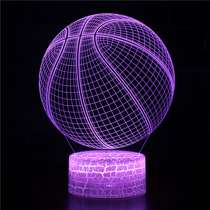 Basketball 3D Optical Illusion Lamp