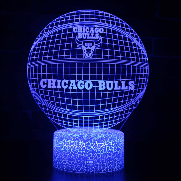 Chicago Bulls 3D Optical Illusion Lamp