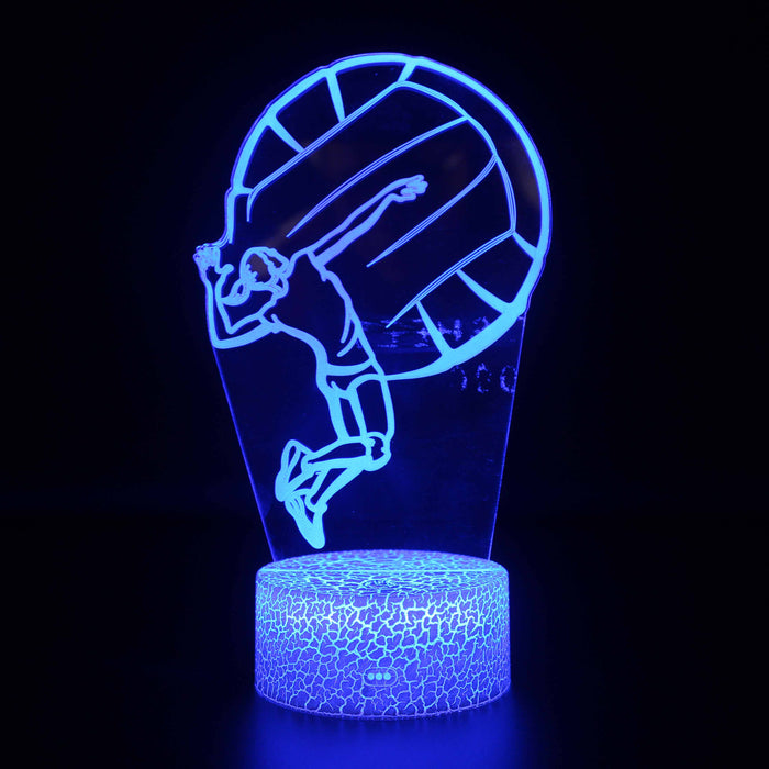 Volleyball Player 3D Optical Illusion Lamp