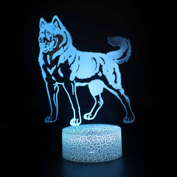 Abstract Standing Wolf Optical Illusion Lamp