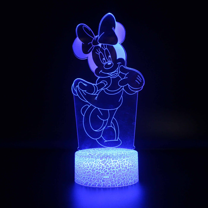 Cute Minnie Mouse 3D Optical Illusion Lamp