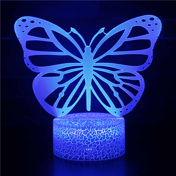 Butterfly 3D Optical Illusion Lamp