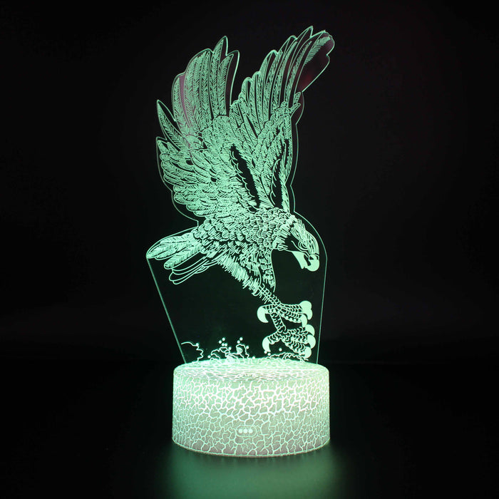 Realistic Eagle 3D Optical Illusion Lamp