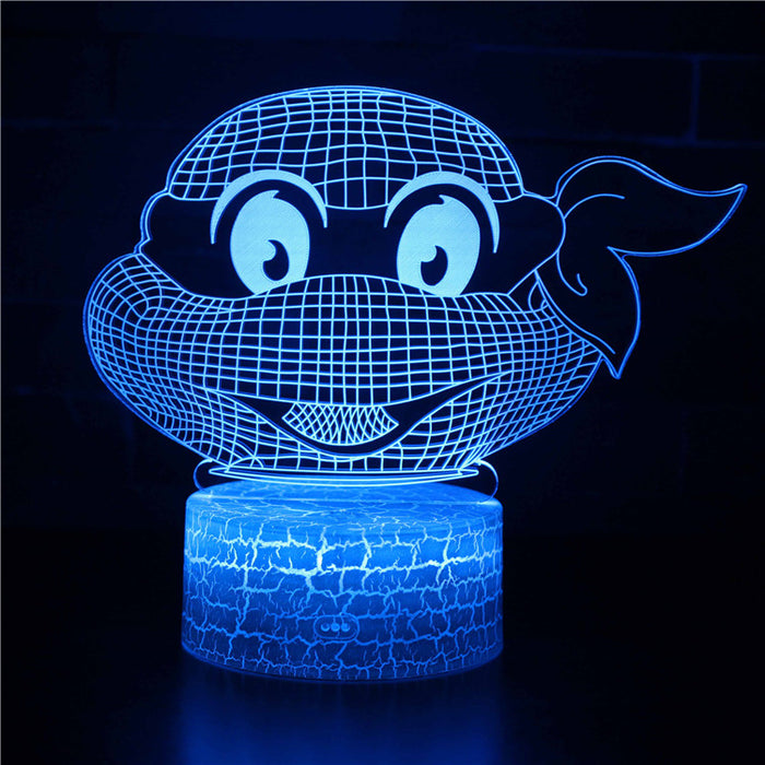 Ninja Turtle Cartoon Optical Illusion Lamp
