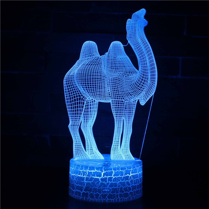 Camel 3D Optical Illusion Lamp