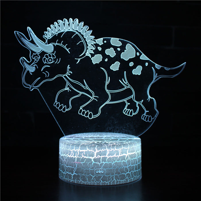 Triceratops 3D Optical Illusion Lamp
