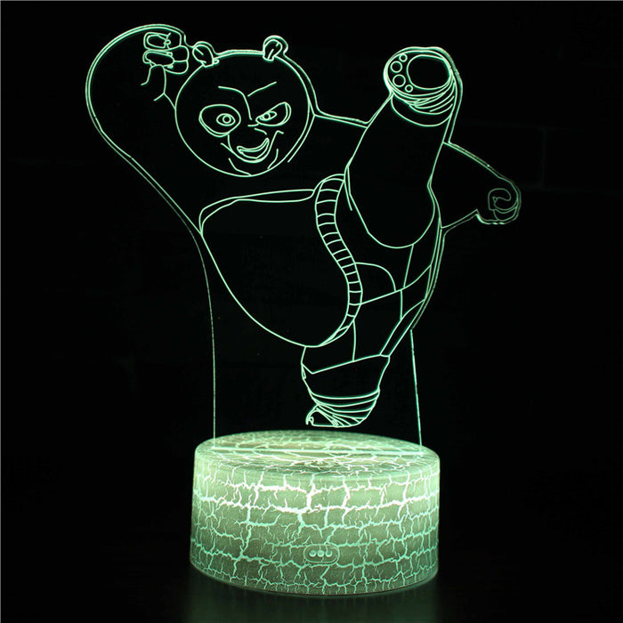 Kung Fu Panda 3D Optical Illusion Lamp