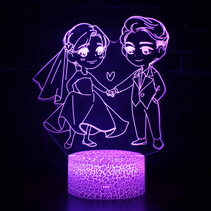 Valentine's Day 3D Optical Illusion Lamp