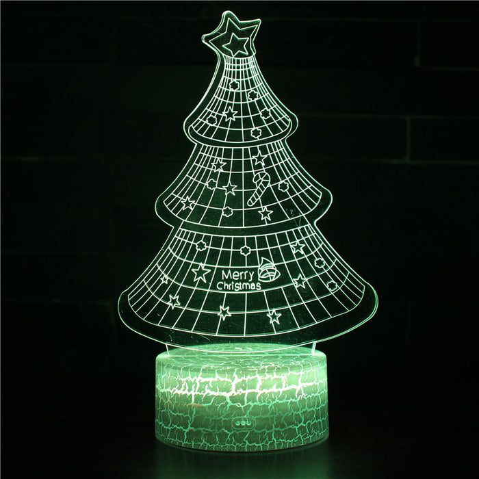 Christmas Tree 3D Optical Illusion Lamp
