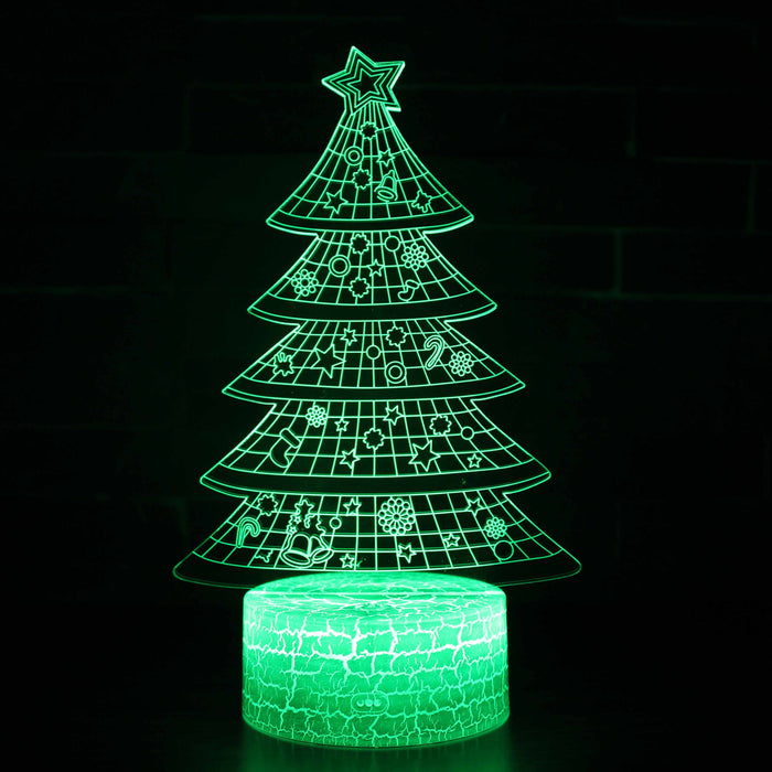 Christmas Tree 3D Optical Illusion Lamp
